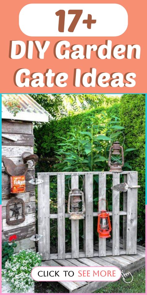 Elevate the charm of your garden by exploring our inspiring collection of DIY Garden Gate Ideas. Transform your outdoor space with a touch of personalization as you craft a bespoke entrance that sets your garden apart. Whether you lean towards whimsical picket fences or contemporary metal designs, our comprehensive tips and tutorials are here to support you every step of the way. Create a gate that harmonizes seamlessly with your garden's unique aesthetic, showcasing your creativity and style ef Picket Fence Gates, Diy Garden Gate, Entrance Gateway, Vibrant Flower Arrangements, Garden Gate Ideas, Amazing Gates, Picket Gate, Mason Jar Herbs, Mason Jar Herb Garden