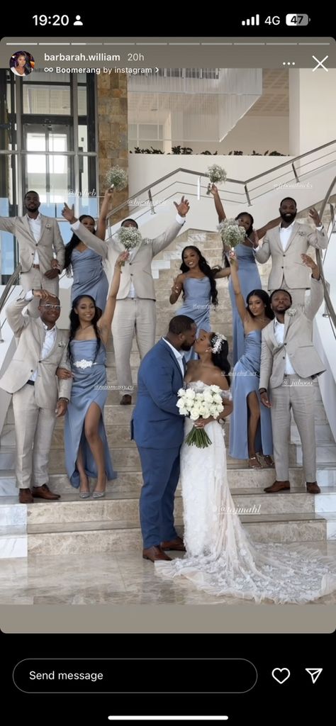 Black Couples Wedding Colors, Wedding Ideas Black Women, Wedding Ideas For Black Couples, Museum Outfit Ideas Black Women, Blue Wedding Black People, Small Cute Wedding Ideas, Wedding Color Ideas Black People, Wedding Colors For Black Couples, Black Couple Wedding Party