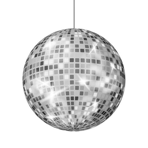 Disco Ball Vector, Disco Design, Silver Disco Ball, Ball Vector, Ball Dance, Club Lighting, Disco Lights, Retro Vector, Mirror Ball