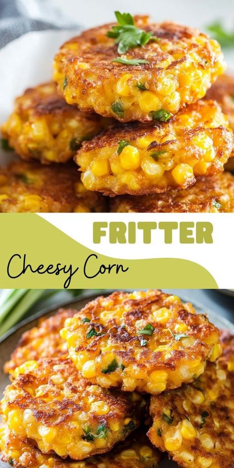 Cheesy Corn Fritters, Corn Fritters Recipe, Corn Fritter Recipes, Cheesy Corn, Corn Cheese, Corn Dishes, Fritters Recipe, Corn Fritters, Fritter Recipes