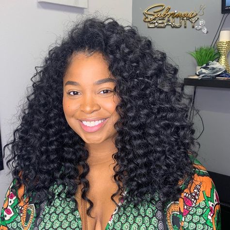 Crochet Bangs Hair, Kima Ripple Deep Crochet Braids, Braids With Curly Leave Out, Crochet Braids Loose Hair, Go Go Curl Crochet Braids Hairstyles, Crochet With Leave Out Hair, Curly Hair Crochet Styles, Kima Ocean Wave Crochet Hair, Long Curly Crochet Hair Styles