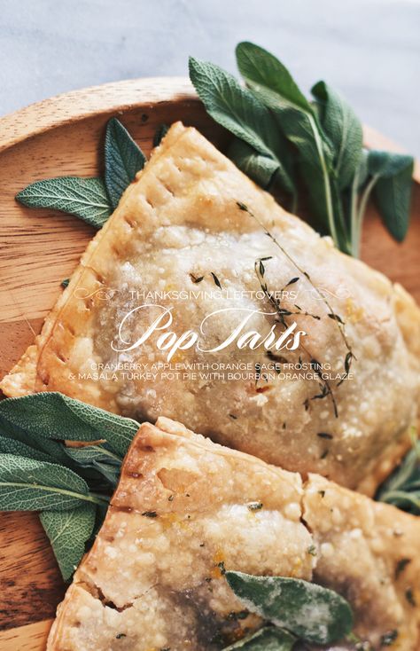 Savory Pop Tarts, Thanksgiving Pizza, Thanksgiving Leftover, Thanksgiving Leftover Recipes, Holiday Leftovers, Turkey Pot, Turkey Pot Pie, Orange Glaze, Pop Tart