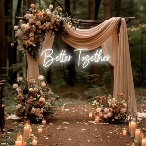 #WeddingNeonSigns #WeddingDecor #CustomNeonSigns #UniqueLighting Modern Lux Wedding, Rustic Glam Decor Wedding, Elegant Neutral Wedding Decor, Neon Signs For Weddings, Wedding Better Together, Lounge Wedding Reception, Better Together Neon Sign, Neon Sign For Wedding, Neutral Wedding Decor