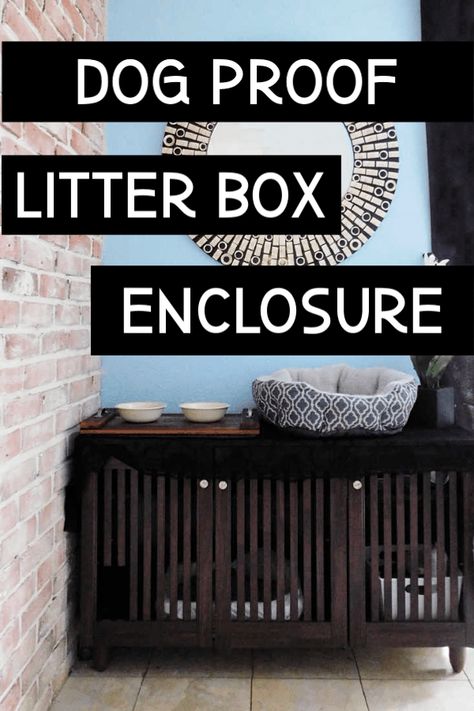 Dog Proof Litter Box - Crafty Little Gnome diy homemade cat litter cabinet Cat Furniture Diy Homemade, Dog Proof Litter Box, Cat Litter Box Diy, Litter Box Solutions, Cat Litter Cabinet, Diy Litter Box, Litter Box Ideas, Litter Box Covers, Litter Box Enclosure