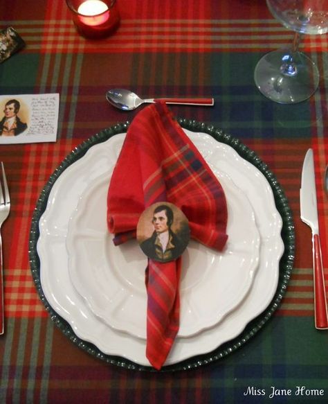 Ideas for Celebrating Burns Night, Scotland's Favorite Literary Holiday Burns Night Table Decorations, Burns Night Decorations, Vintage Tea Party Table, Scotland Party, Robbie Burns Night, Rabbie Burns, Burns Dinner, Robbie Burns Day, Robert Burns Day