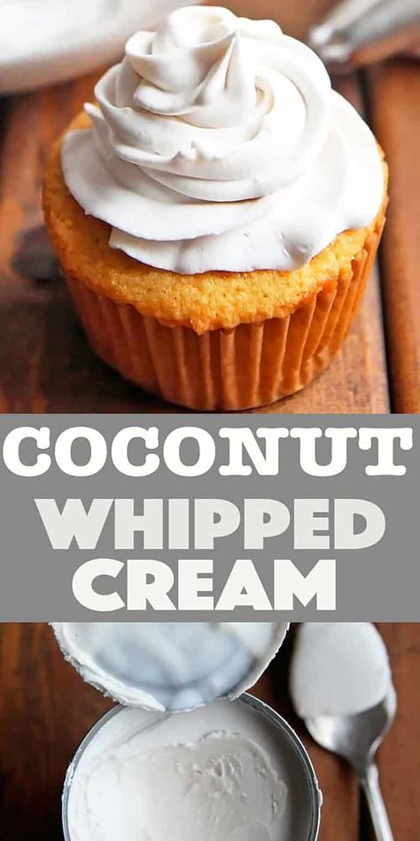 Whipped Coconut Cream Tutorial Coconut Whip Cream Recipe, Vegan Coconut Whipped Cream, Vegan Coconut Frosting, Vegan Whipped Cream Frosting, How To Make Coconut Cream, Non Dairy Frosting, Keto Without Dairy, Dairy Free Cake Frosting, Coconut Cream Frosting Recipe