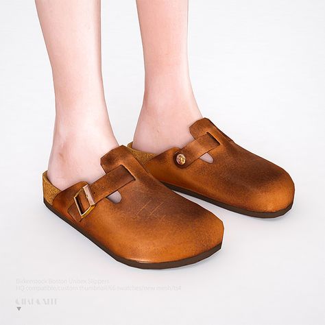 Sims 4 Birkenstock, Sims 4 Birkinstocks, Sims 4 Clogs Cc, Sims 4 Birkenstock Cc, Sims 4 Cc Shoes Birkenstocks, Sims 4 Cc Birkenstocks, Sims Cc Birkenstocks, Birkenstock Boston Brown, Birkenstock Boston Clog Brown