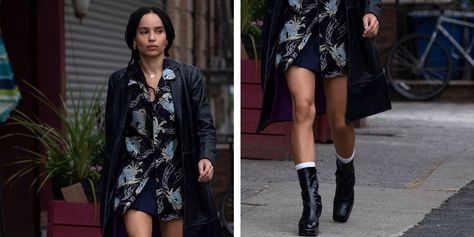 Zoe Kravitz High Fidelity, Colleen Atwood, Zara Shop, Zoë Kravitz, Best Leather Jackets, Leather Coats, Zoe Kravitz, Leather Trench, High Fidelity