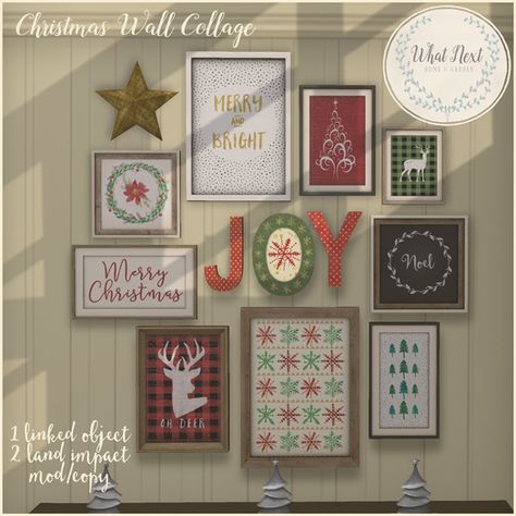 Christmas Wall Collage, Christmas Wall Decor Diy, Christmas Gallery Wall, Christmas Signs Diy, Christmas Vases, Frame Christmas, Christmas Collage, Signs Diy, Winter Wonderland Party