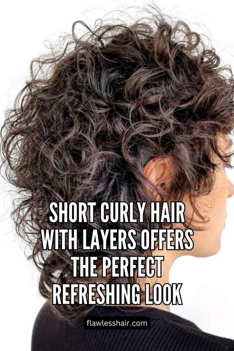 Short Curly Shag Long Layered Curly Haircuts With Bangs, Short Curly Hair Shag Haircut, Short Hairstyles For Curly Hair Woman, Short Shag Haircuts For Curly Hair, Curly Shag Medium Length, Medium Length Hair With Layers Curly Loose Curls Short Wavy, Layers Curly Hair Short, Curly Cut Medium Length, Naturally Curly Shag Haircut Short