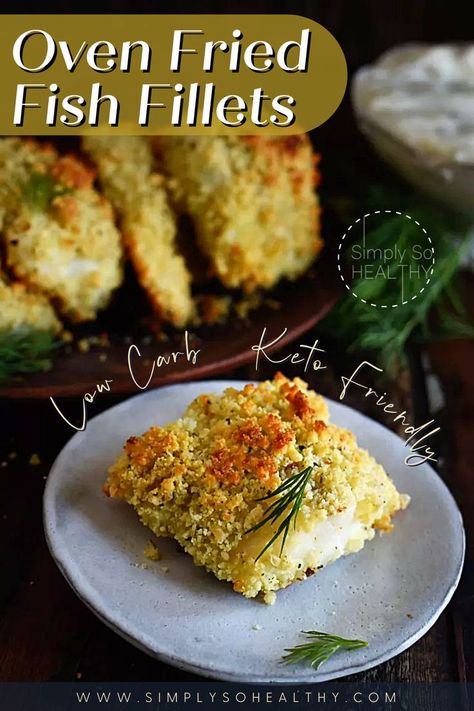 Oven Fried Fish Fillets recipe Fried Fish Fillet Recipe, Dieting Foods, Oven Fried Fish, Keto Fish, Fish Fillet Recipe, Banting Diet, Keto Seafood, Keto Dishes, Keto Eating