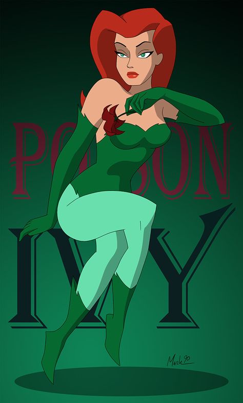 ArtStation - Poison Ivy BTAS-TNBA Poison Ivy Black Woman, Poison Ivy Fanart, Poison Ivy 2, Poison Ivy Cartoon, Poison Ivy Character, Redhead Characters, Poison Ivy Dc Comics, Poison Ivy Batman, The New Batman