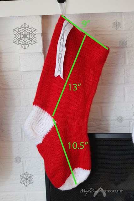 MapleSeeds Header: Pattern: Giant Knitted Christmas Stocking Knitted Stocking Pattern, Knitted Christmas Stocking Patterns Free, Jumbo Christmas Stocking, Christmas Stockings Ideas, Christmas Stocking Pattern Free, Knitted Christmas Stocking Patterns, Stocking Pattern Free, Knitted Stocking, One Skein Crochet