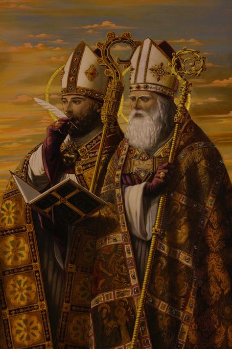 St. Augustine and St. Ambrose St Ambrose, St Monica, Traditional Catholicism, Augustine Of Hippo, Sacred Scripture, San Michele, St Anne, Saint Augustine, Roman Catholic Church