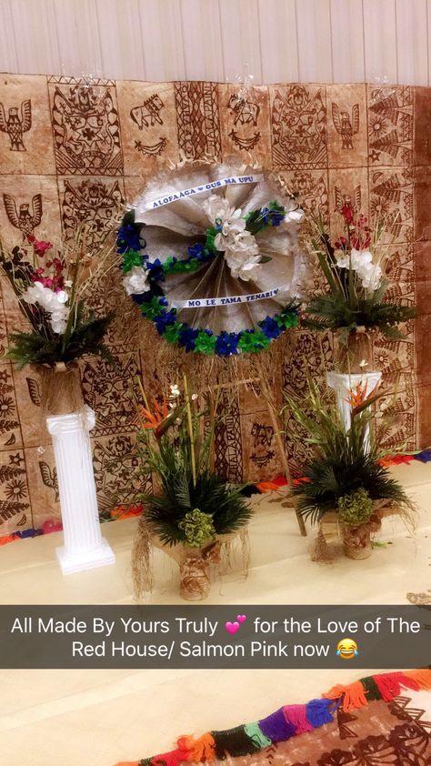 Samoan Funerals Polynesian Beauty, Life Ideas, Red House, Celebration Of Life, Flower Decorations, Christmas Decorations, Table Decorations, Flowers, Handmade Gifts