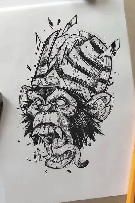 Mojo Jojo, Egyptian Tattoo, Artist Logo, Tattoo Art Drawings, Ink Artwork, Cartoon Tattoos, Dark Art Drawings, Tattoo Designs And Meanings, Anime Tattoos