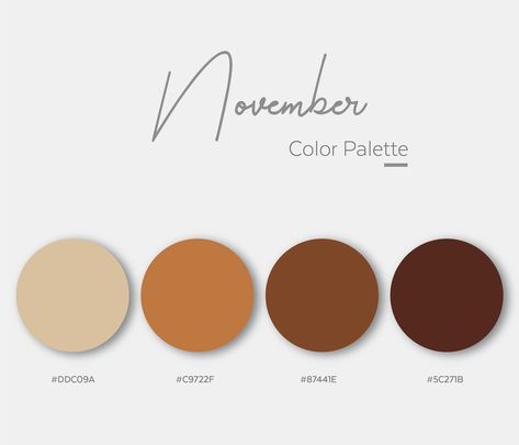 November Color Palette, November Colors, Fall Cards, Color Palette, Color, Design