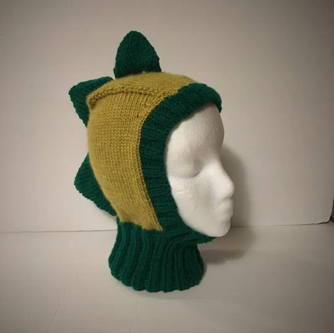 Knit Dragon, Dragon Dinosaur, Dinosaur Dragon, Dinosaur Hat, Hat With Ears, Silly Hats, Hood Hat, Dinosaur Costume, Green Hat