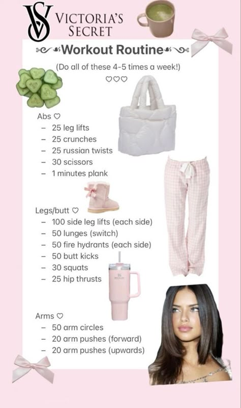 Victoria's Secret Workout, Teen Workout, Angel Workout, Teen Workout Plan, Model Workout, Victoria Secret Workout, Summer Body Workout Plan, Workouts For Teens, Workout Routines For Beginners