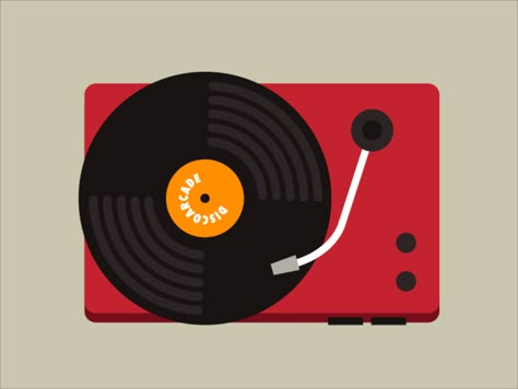 Record Player Illustration, Music App Design, Digital Portrait Illustration, Dj Art, Vinyl Player, Vintage Videos, Music Illustration, Vinyl Record Player, Tape Art