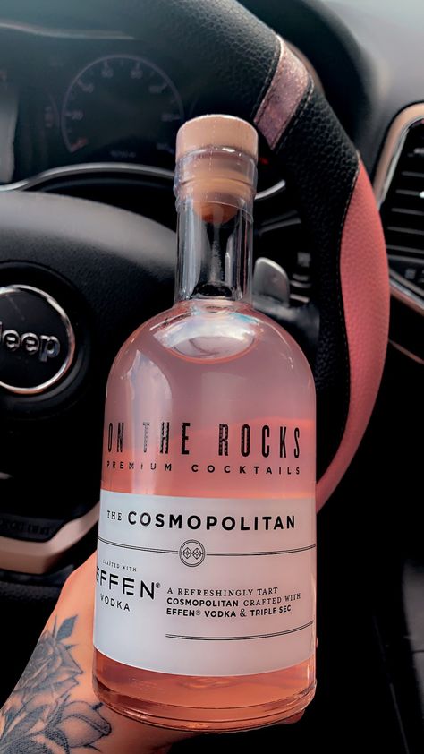 it’s actually so good, it shouldn’t be this cheap! 😆 #yum #alcohol #mixeddrinks #cosmopolitan #pink #jeep #pinkaestetic #aesthetic #pretty Cosmopolitan Drink Recipe, Pink Liquor, Effen Vodka, Cosmopolitan Drink, Creative Drinks, Pretty Alcoholic Drinks, Birthday Vibes, Pink Jeep, Mixed Drinks Alcohol