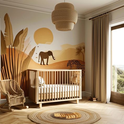 Jungle Baby Room, Jungle Bedroom Theme, Safari Baby Room, Baby Safari Nursery, Jungle Bedroom, Cozy Baby Room, Jungle Theme Nursery, Jungle Nursery Decor, Nursery Trends