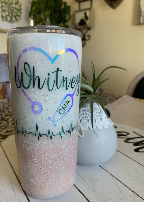 Medical Assistant Tumbler Cups, Medical Tumbler Ideas, Nurse Tumbler Ideas, Nurse Tumblers, Tumblers Ideas, Tumbler Cups Personalized, Epoxy Ideas, Nurse Tumbler, Circuit Ideas