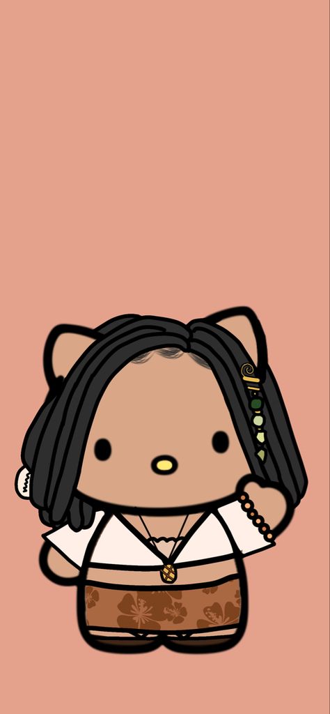 Light skin black earthy hello kitty with black locs Black Hello Kitty With Braids, Black Hello Kitty With Locs, Light Skin Hello Kitty Pfp, Hello Kitty With Locs, Light Skin Hello Kitty, Afro Hello Kitty, Locs And Glasses, Patches Ideas, Black Hello Kitty