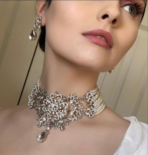 Bridal jewelry Bridal choker statement necklace earrings | Etsy Gothic Wedding Jewelry, Necklace Gothic, Bridal Choker, Bridal Jewelry Set, Detailed Necklace, Crystal Choker Necklace, Crystal Jewelry Sets, Statement Choker, Statement Choker Necklace