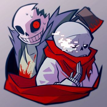 horrorsans and genosans by dupsmj9610 Undertale Fan Art, Aftertale Sans, Geno Sans, Horror Sans, Undertale Memes, Funny Marvel Memes, Sans Cute, Undertale Sans, Undertale Funny