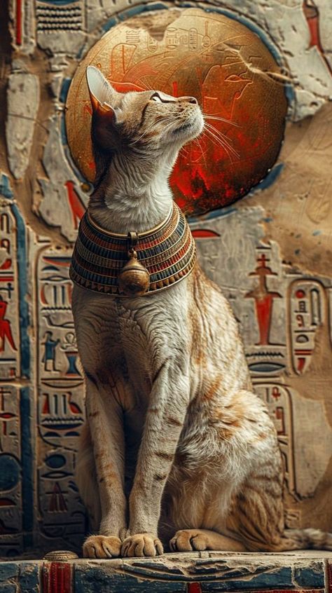 Wow Painting, Egypt Cat, Egyptian Goddess Art, Notan Art, Egypt Design, Egyptian Cats, Egyptian Cat, Ancient Egypt Art, New Media Art