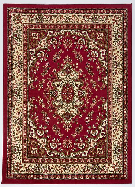 Antep Rugs Kashan King Collection Himalayas Oriental Polypropylene Indoor Area Rug (Maroon/Beige, 5' x 7') Maroon Carpet, Maroon Rug, Rug Sizes, Rug Black, Carpet Cleaner, Beige Area Rugs, Indoor Area Rugs, Throw Rugs, Floor Coverings