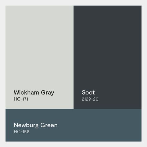 Benjamin Moore | Ready for our first expert color pairing of 2023? Newburg Green HC-158 is a stylish, captivating teal that hovers somewhere between blue… | Instagram Newburg Green Benjamin Moore, Newburg Green, Wickham Gray, Green Benjamin Moore, Blue Instagram, Color Pairing, January 19, April Showers, Benjamin Moore