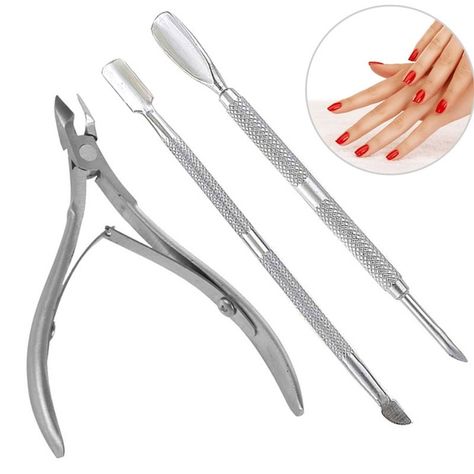 With Acrylic Nails, Cuticle Pushers, Types Of Manicures, Nail Trimmer, Pedicure Manicure, Art Tool, Nail Cuticle, Manicure Tools, My Nails