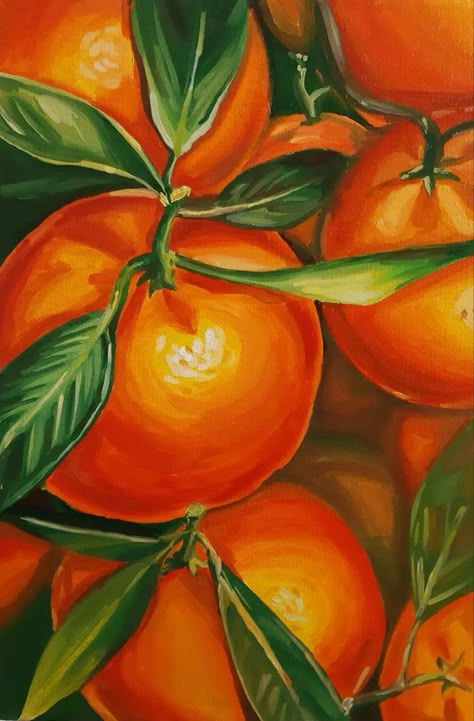 Oil Painting Realism, Oranges Art, Watercolor Negative Painting, Painting Realism, Minimalism Painting, Realistic Oil Painting, Orange Grove, Christmas Paintings On Canvas, Orange Painting