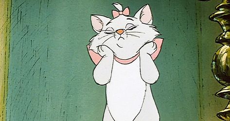 The Aristocats (1970). Marie is voiced by Liz English. Marie: "I'm ready, maestro." Berlioz, voiced by Dean Clark, runs his paws along the piano keys. Marie's tail is hanging inside the piano and it gets hit by one of the hammers. Marie: "Oh! Mama! He did it again!" Marie is calling to Duchess, voiced by Eva Gabor. Disney Cat Names, Animation Disney, Disney Cats, The Aristocats, Im A Lady, Marie Aristocats, Disney Dogs, Film Disney, Disney Facts