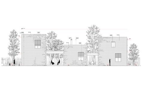 Architects: H Arquitectes  Location: Sant Cugat del Vallès, Barcelona, Spain Architects In Charge: David Lorente, Josep Ricart, Xavier Ros, Roger Tudó Area: 323 sqm Year: 2013 Master Thesis, Elevation Drawing, Architecture Elevation, Brick Arch, Outdoor Living Rooms, Architecture Graphics, Architectural Section, Architectural Drawing, Ground Floor Plan