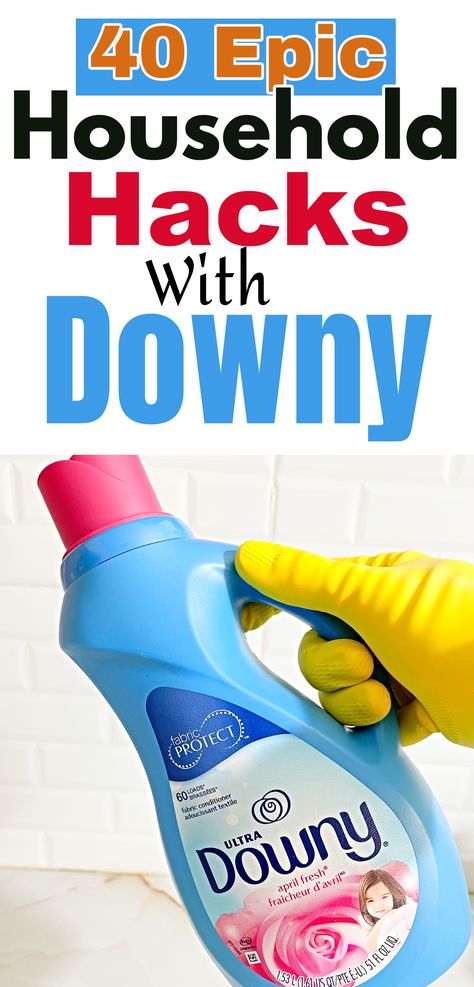 Use Downy Fabric Softener to simplify your life and enhance the comfort of your home. From laundry tricks to freshening up your living spaces, these tips will revolutionize the way you use fabric softener. With Downy's signature scent and remarkable softening properties, you'll enjoy a delightful and cozy atmosphere in every corner of your home. Say goodbye to wrinkles, odors, and static cling, and say hello to a happier and more refreshing home environment. #householdhacks #cleaninghacks Fabric Softener Dusting Spray, Cleaning With Fabric Softener, Uses For Fabric Softener, Mopping With Fabric Softener, Fabric Softner For Dusting, Home Odor Hacks, Liquid Fabric Softener Uses, Diy Dusting Spray Fabric Softener, Homemade Air Freshener With Fabric Softener