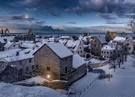 Visby in winter Sweden Visby Sweden, Sweden Winter, Gotland Sweden, Sweden Travel, Nordic Countries, Voyage Europe, Oh The Places Youll Go, Winter Scenes, Places Around The World