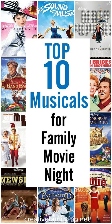 Pick up a musical for your next family movie night. These family-friendly choices are perfect for all ages of kids and their parents. Kid Friendly Movies, Family Fun Night, Movies Worth Watching, Kids' Movies, Family Movie, Dc Movies, Family Movie Night, Kid Movies, Family Night