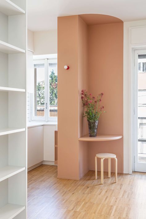 Color Of The Year 2024, Colorful Apartment, Pantone Color Of The Year, Welcome To My House, Flat Ideas, Peach Fuzz, Year 2024, Home Room Design, Apartment Interior