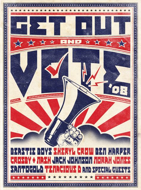 cool Tenacious D, Go Tv, Advertising Graphics, Los Angeles Design, Sheryl Crow, Jack Johnson, Beastie Boys, Gig Posters, Patriotic Decorations