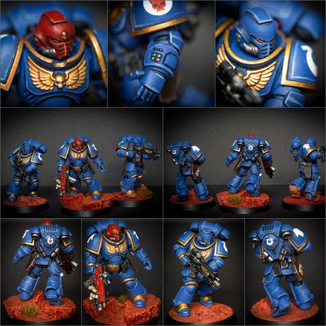 CoolMiniOrNot - Primaris Space Marines (Ultramarine) by Intercore Ultramarines 40k Miniatures, Ultramarines 40k, Warhammer Marine, 40k Ultramarines, Warhammer Tabletop, Warhammer Armies, Warhammer Terrain, Warhammer Figures, Warhammer Paint