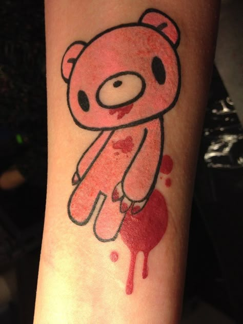 gloomy bear Emo Tattoos, Funky Tattoos, Cute Tats, Sharpie Tattoos, Gloomy Bear, Wicked Tattoos, Fire Tattoo, Cute Little Tattoos, Bear Tattoo