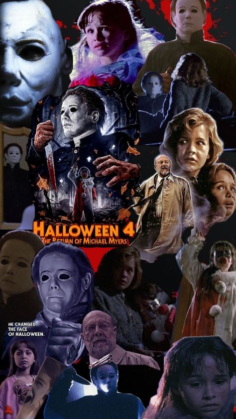 Halloween 4 Michael Myers Jamie Lloyd Dr. Loomis Halloween 2 1981, Michael Meyers Halloween, Halloween Franchise, Michael Meyer, Donald Pleasence, Halloween 1978, Halloween Iii, Retro Tin Signs, The Boogeyman