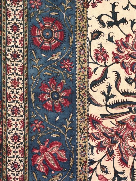 Iran Isfahan, Indian Chintz, Chintz Fabric, Floral Textile, Victorian Wallpaper, Textile Prints Design, Drawing Block, Indian Patterns, Large Tree