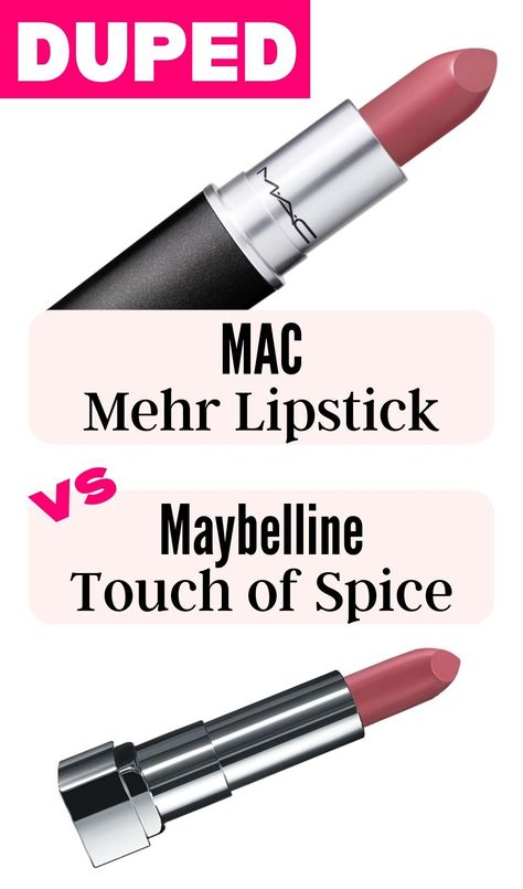 Mac Mehr Lipstick, Maybelline Touch Of Spice, Olive Skin Lipstick, Mac Mehr, Drugstore Lipgloss, Mac Lipstick Colors, Best Mac Lipstick, Mac Lipstick Shades, Drugstore Lipstick