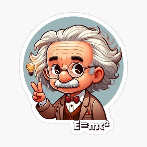 Albert Einstein Portrait by MusesWhispers | Redbubble Albert Einstein Drawing Cartoon, Physics Design Ideas, Albert Einstein Cartoon, Einstein Illustration, Albert Einstein Portrait, Einstein Portrait, Albert Einstein Photo, Teachers Illustration, Funny Cartoon Characters