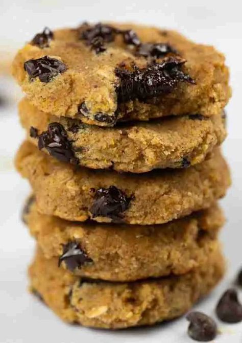 Monk Fruit Recipes without Erythritol Monk Fruit No Bake Cookies, Monkfruit Sweetener Recipes, Monk Fruit Desserts, Monk Fruit Recipes, Almond Flour Pumpkin Cookies, Keto Pumpkin Cookies, Almond Flour Pumpkin, Pumpkin Cookies Recipe, Low Fat Cookies