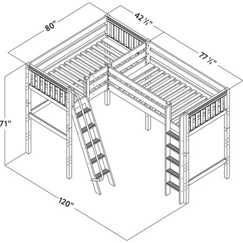 Corner Loft Bed, Corner Loft Beds, Double Loft Beds, Corner Loft, A Loft Bed, Curved Bed, Loft Bed Plans, Diy Loft Bed, Rustic Bedroom Design